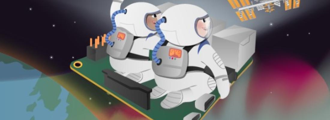 De jeunes codeurs ont été mis au défi de calculer la vitesse à laquelle la Station spatiale internationale navigue autour de la Terre. (Photo : raspberrypi.org)