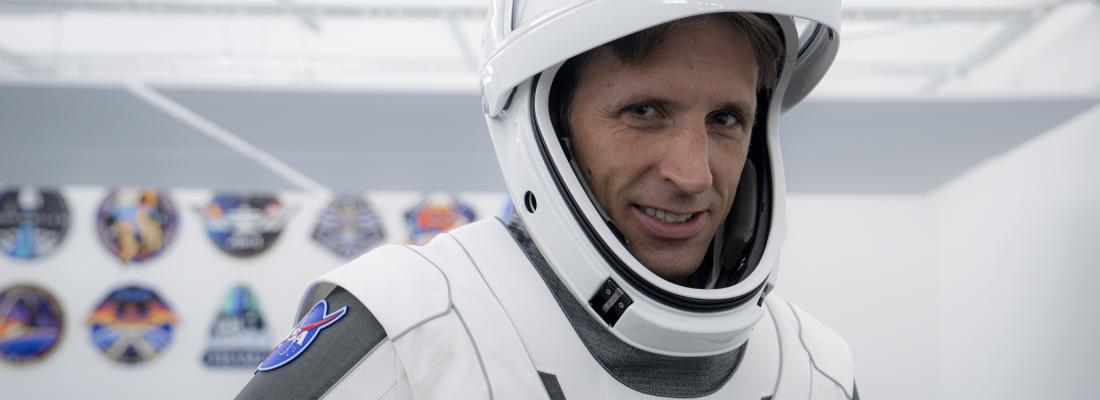 L’astronaute canadien Joshua Kutryk se prépare pour une mission à destination de la Station spatiale internationale. (Photo : SpaceX via l’Agence spatiale canadienne.)