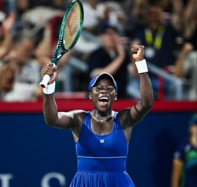 Victoria Mboko célèbre une victoire à l’Omnium Banque Nationale de Montréal. (Photo via X.) Victoria Mboko célèbre une victoire à l’Omnium Banque Nationale de Montréal. (Photo via X.)