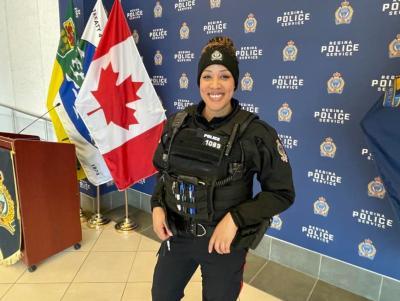 La policière Desiree Ates, du Service de police de Regina. (Photo tirée de Facebook.)