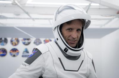 L’astronaute canadien Joshua Kutryk se prépare pour une mission à destination de la Station spatiale internationale. (Photo : SpaceX via l’Agence spatiale canadienne.)