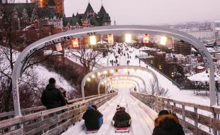 La glissade populaire pour traînes sauvages à Québec. (Photo via Instagram.)