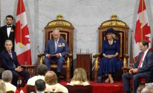 Le roi Charles III prononce le discours du Trône. (Photo via X.)