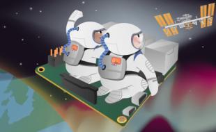 De jeunes codeurs ont été mis au défi de calculer la vitesse à laquelle la Station spatiale internationale navigue autour de la Terre. (Photo : raspberrypi.org)